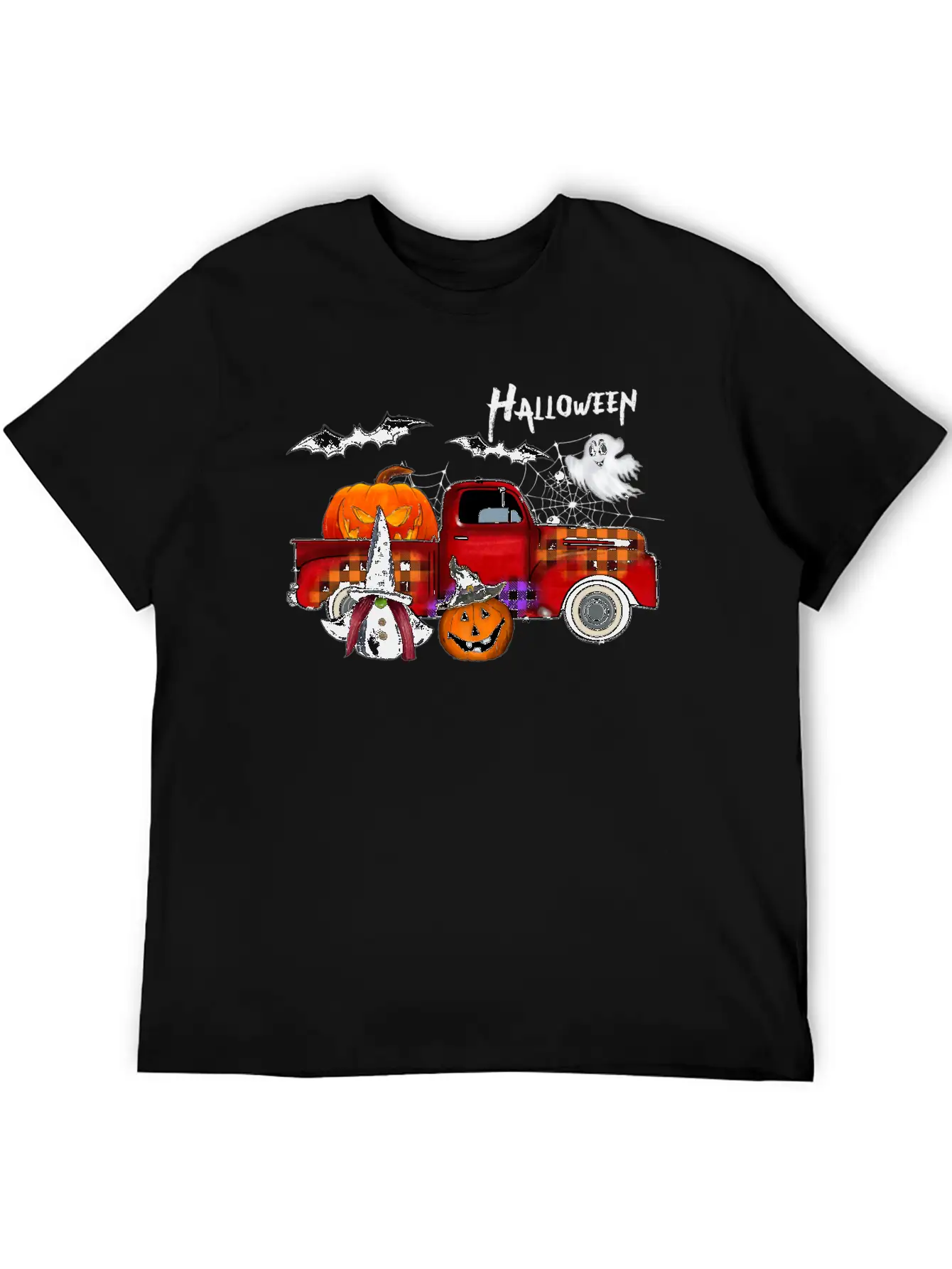 Halloween Truck Unisex Casual T-Shirt – Clean Design For Daily Comfort