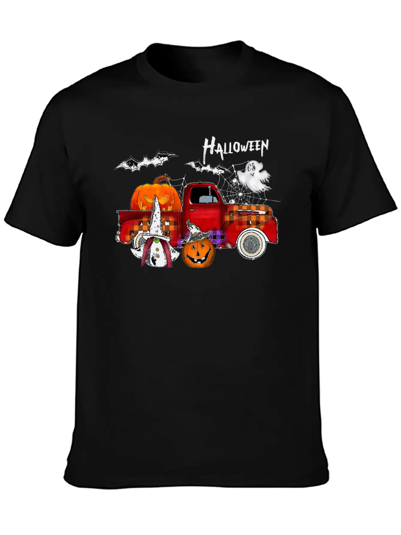 Halloween Truck Unisex Casual T-Shirt – Clean Design For Daily Comfort