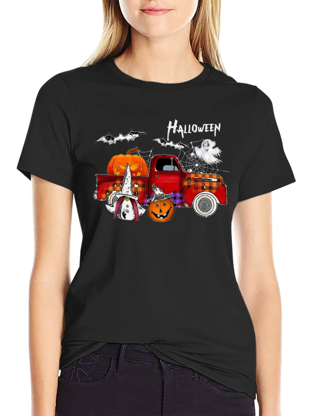 Halloween Truck Unisex Casual T-Shirt – Clean Design For Daily Comfort