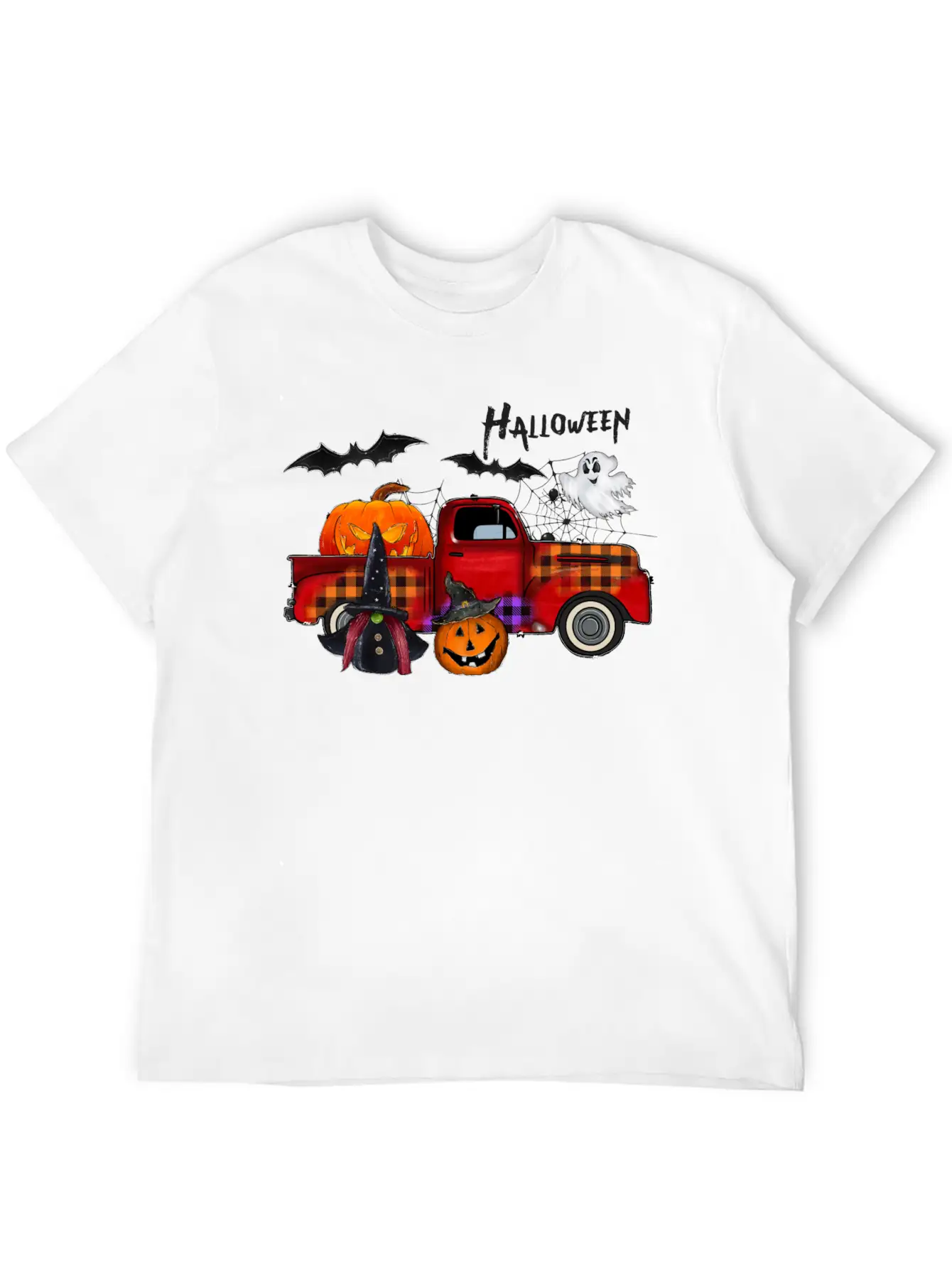 Halloween Truck Unisex Casual T-Shirt – Clean Design For Daily Comfort