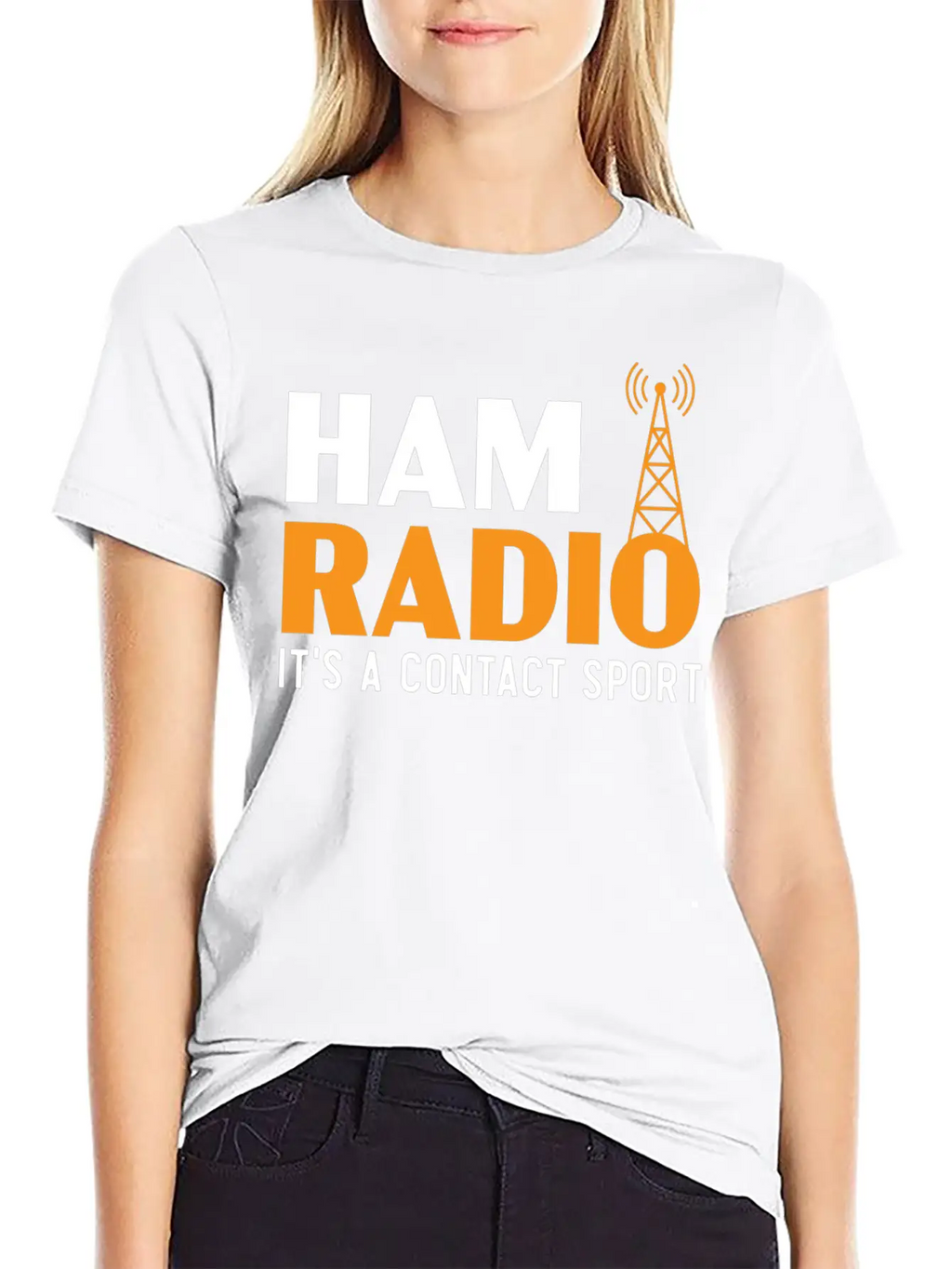Ham Radio It's A Contact Sport Operator Ham Radio Breathable Graphic T-Shirt – Perfect For Casual Days