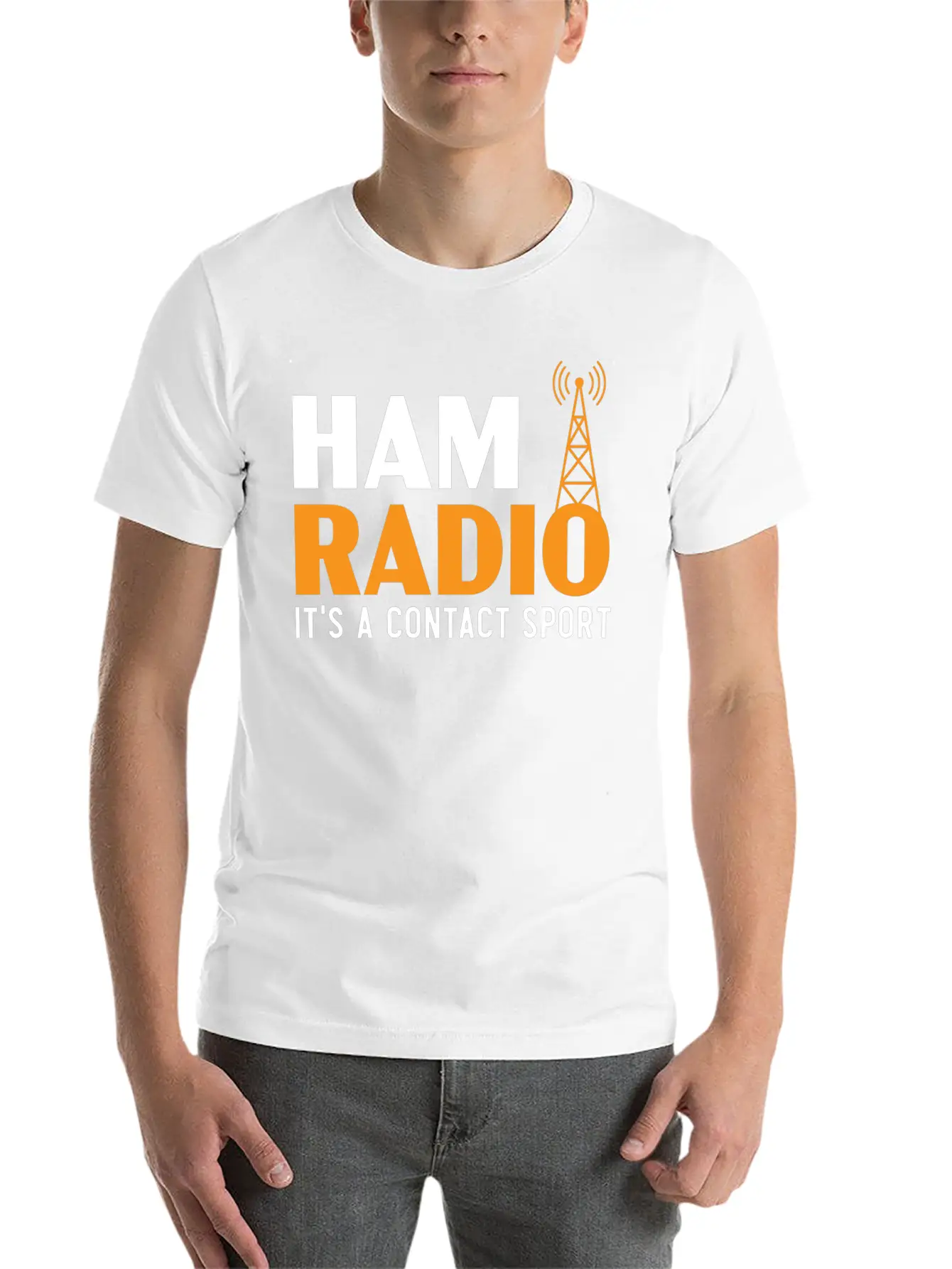 Ham Radio It's A Contact Sport Operator Ham Radio Breathable Graphic T-Shirt – Perfect For Casual Days