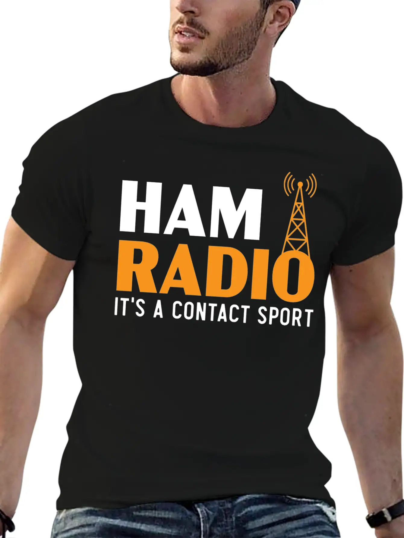 Ham Radio It's A Contact Sport Operator Ham Radio Breathable Graphic T-Shirt – Perfect For Casual Days