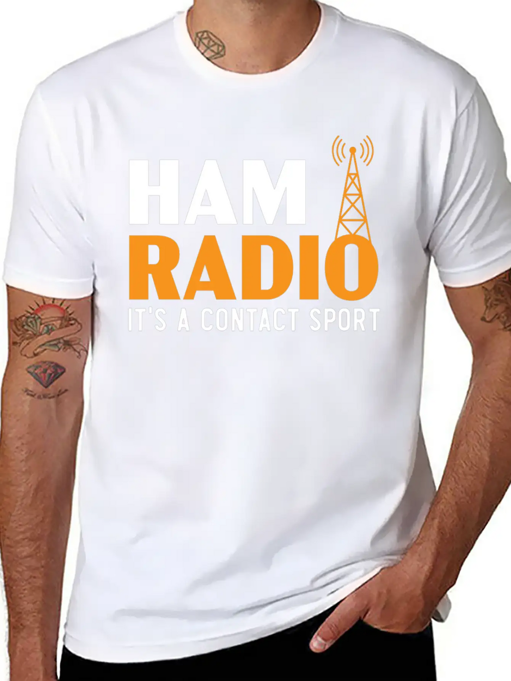 Ham Radio It's A Contact Sport Operator Ham Radio Breathable Graphic T-Shirt – Perfect For Casual Days