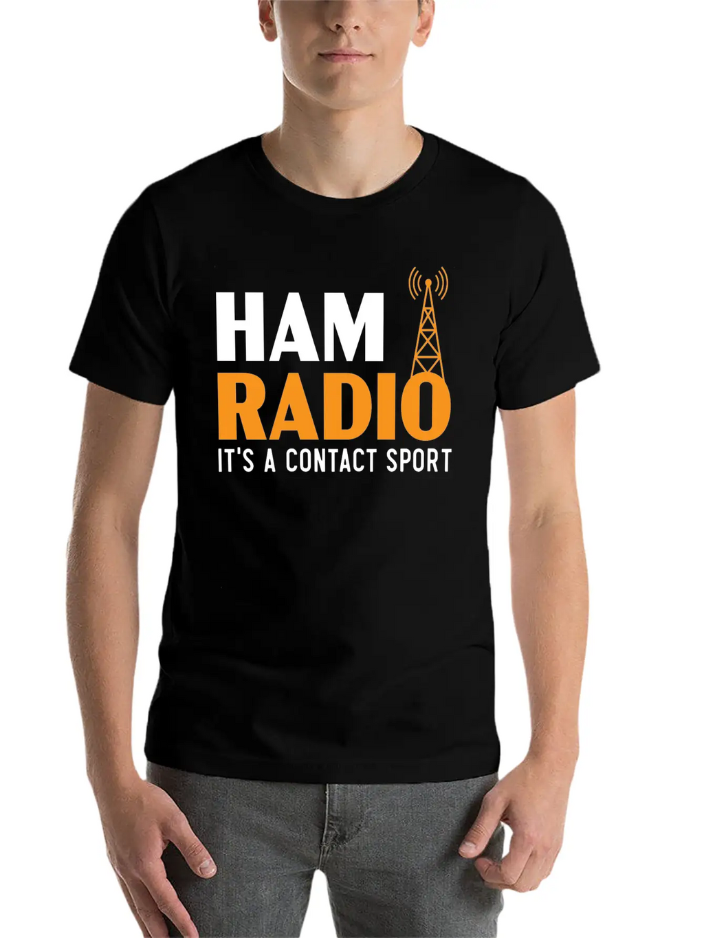 Ham Radio It's A Contact Sport Operator Ham Radio Breathable Graphic T-Shirt – Perfect For Casual Days