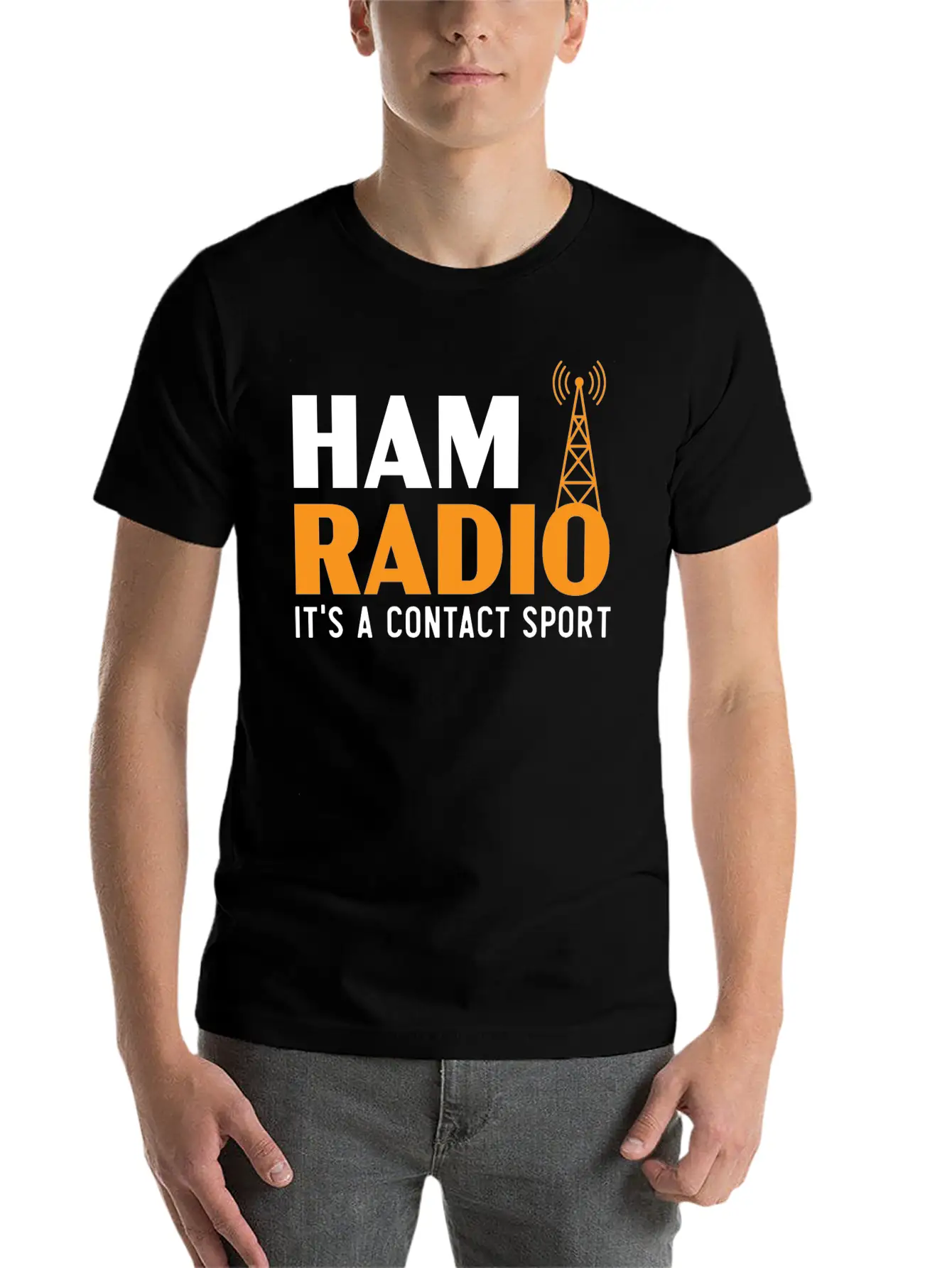 Ham Radio It's A Contact Sport Operator Ham Radio Breathable Graphic T-Shirt – Perfect For Casual Days