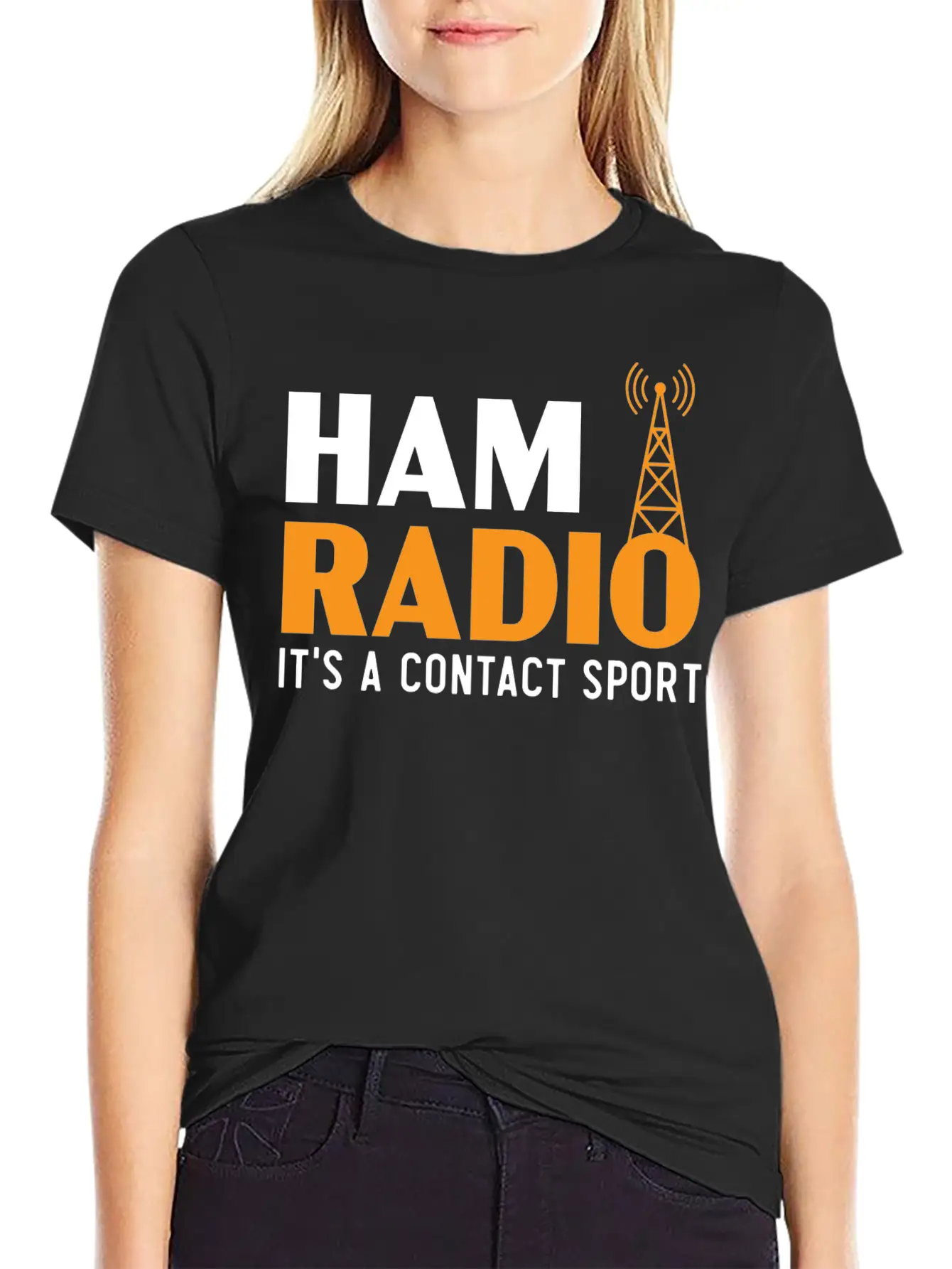 Ham Radio It's A Contact Sport Operator Ham Radio Breathable Graphic T-Shirt – Perfect For Casual Days
