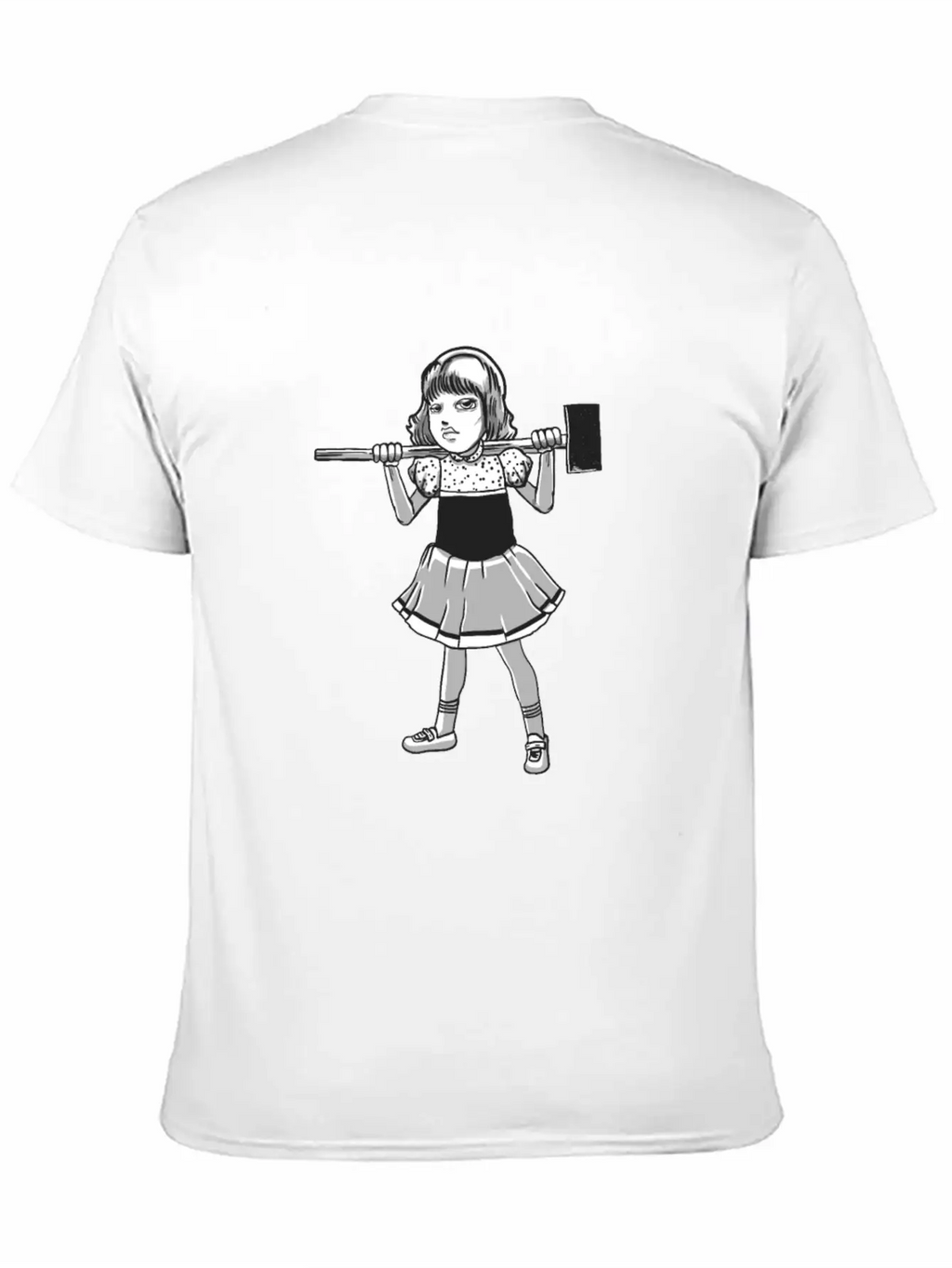 Hammer Girl Punk Goth Horror Fan Classic Fit Graphic Tee For Daily Comfort – Unisex Cotton Shirt