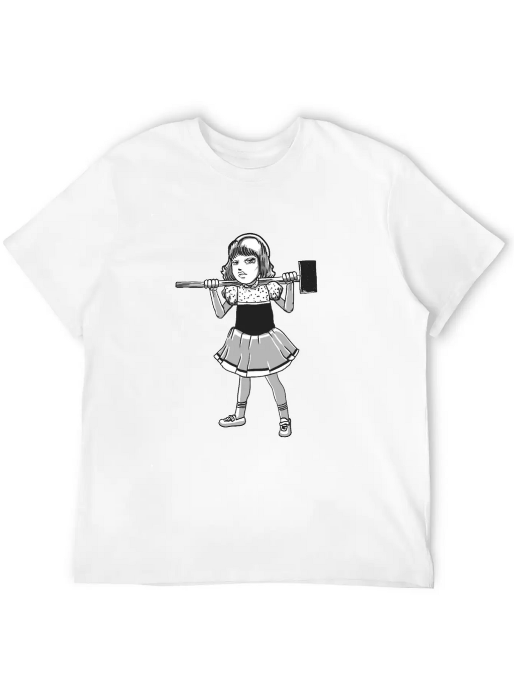 Hammer Girl Punk Goth Horror Fan Classic Fit Graphic Tee For Daily Comfort – Unisex Cotton Shirt