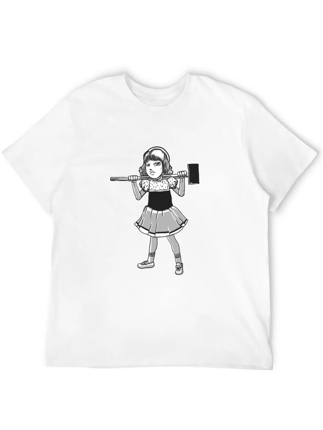 Hammer Girl Punk Goth Horror Fan Classic Fit Graphic Tee For Daily Comfort – Unisex Cotton Shirt