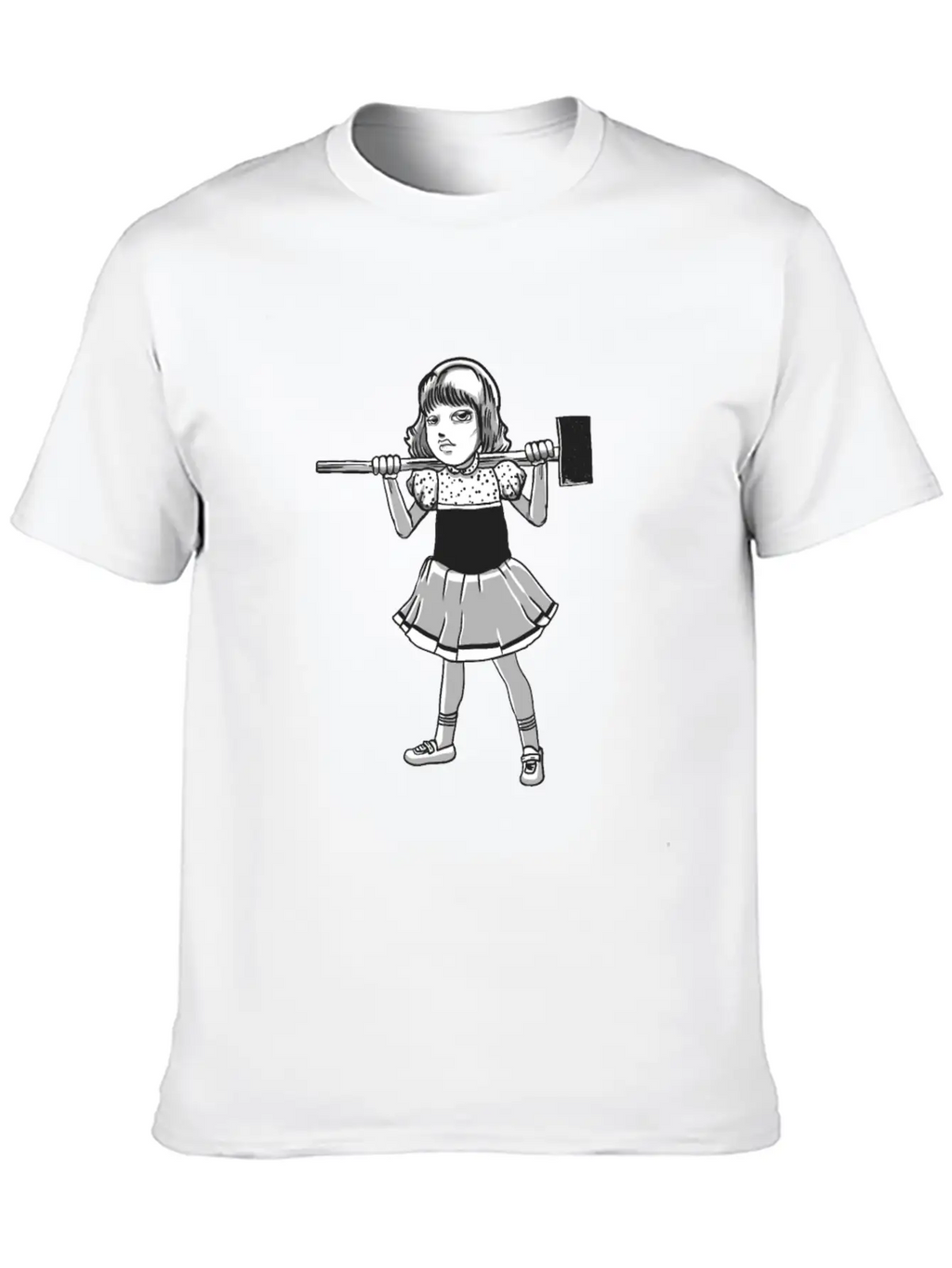 Hammer Girl Punk Goth Horror Fan Classic Fit Graphic Tee For Daily Comfort – Unisex Cotton Shirt