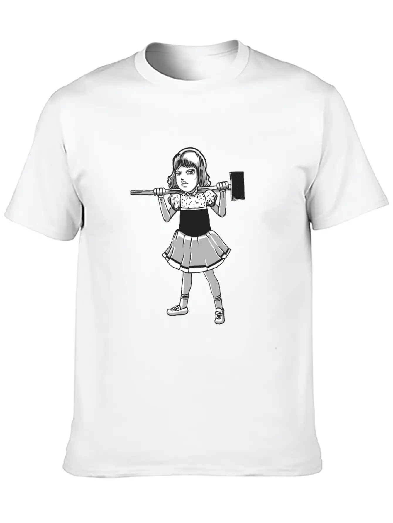 Hammer Girl Punk Goth Horror Fan Classic Fit Graphic Tee For Daily Comfort – Unisex Cotton Shirt