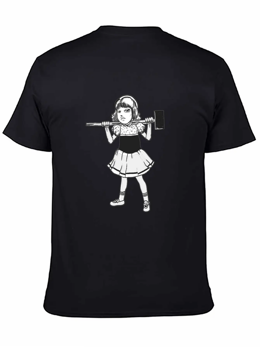 Hammer Girl Punk Goth Horror Fan Classic Fit Graphic Tee For Daily Comfort – Unisex Cotton Shirt