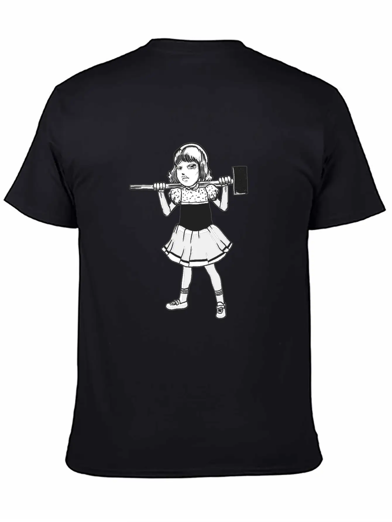 Hammer Girl Punk Goth Horror Fan Classic Fit Graphic Tee For Daily Comfort – Unisex Cotton Shirt