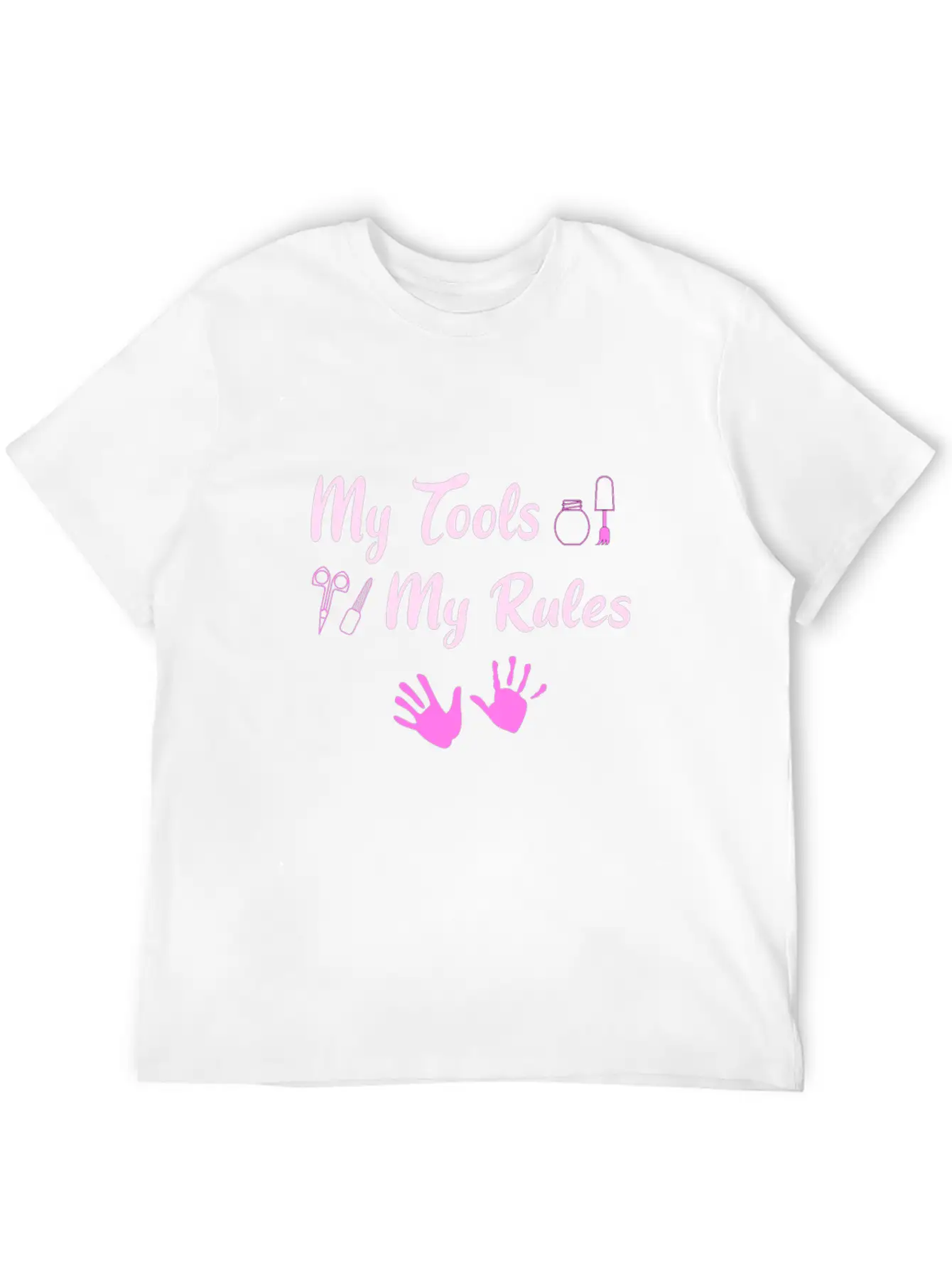 Hand Care Nail Care Unisex Short Sleeve Soft Cotton T-Shirt – Casual Everyday Wear