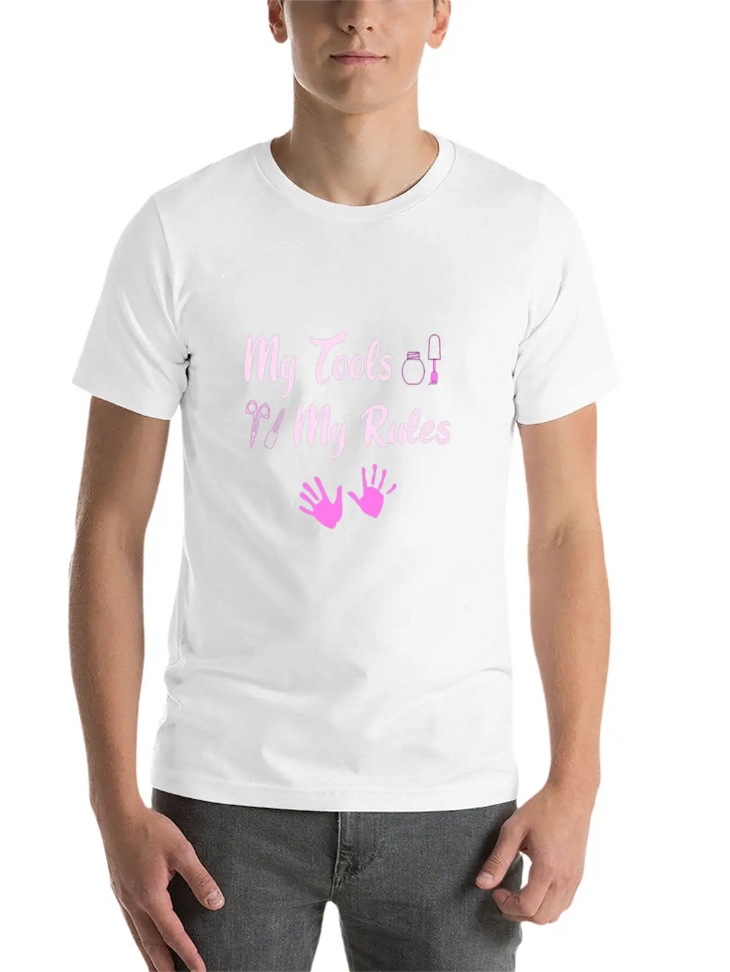 Hand Care Nail Care Unisex Short Sleeve Soft Cotton T-Shirt – Casual Everyday Wear