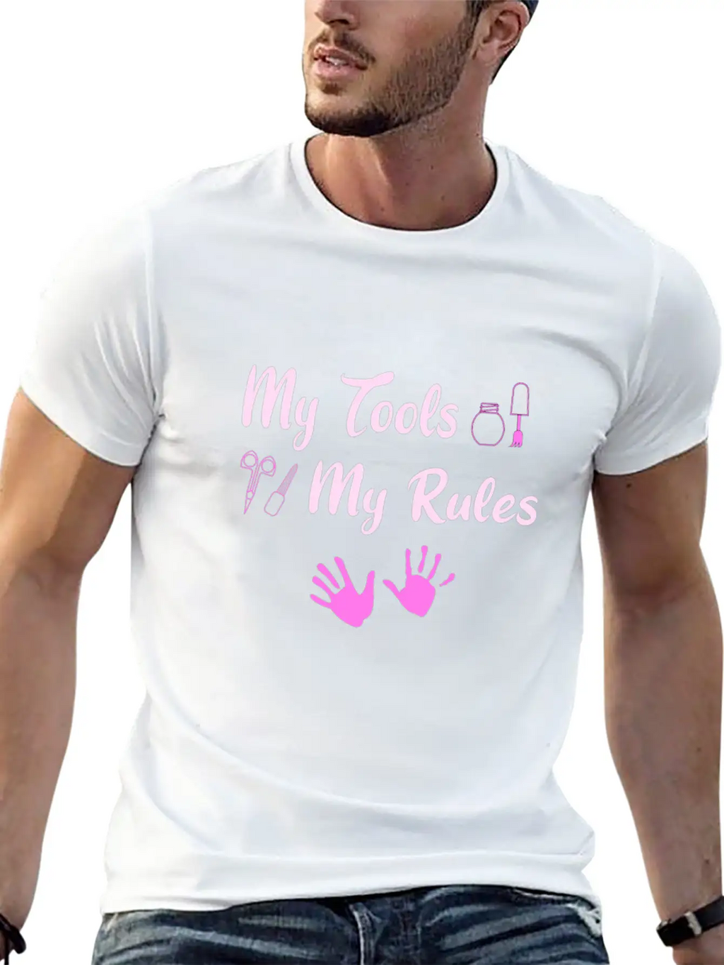 Hand Care Nail Care Unisex Short Sleeve Soft Cotton T-Shirt – Casual Everyday Wear