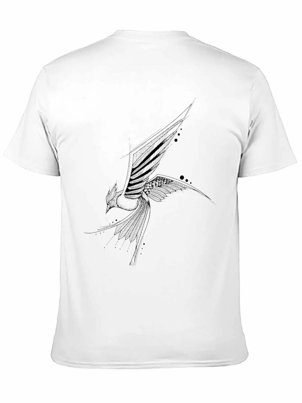 Hand Drawn Bird Unisex Casual T-Shirt – Clean Design For Daily Comfort