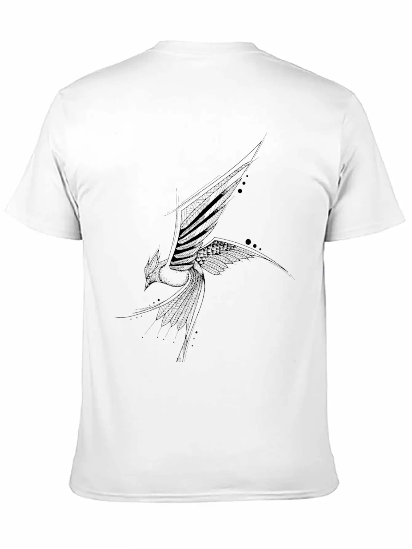 Hand Drawn Bird Unisex Casual T-Shirt – Clean Design For Daily Comfort