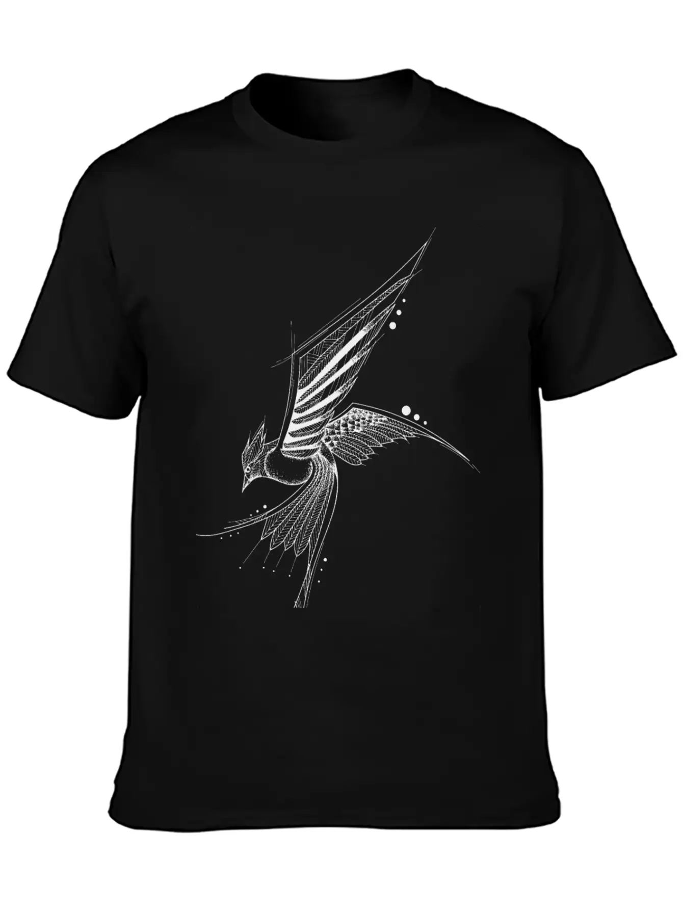 Hand Drawn Bird Unisex Casual T-Shirt – Clean Design For Daily Comfort