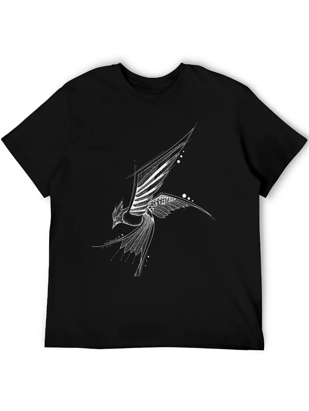Hand Drawn Bird Unisex Casual T-Shirt – Clean Design For Daily Comfort