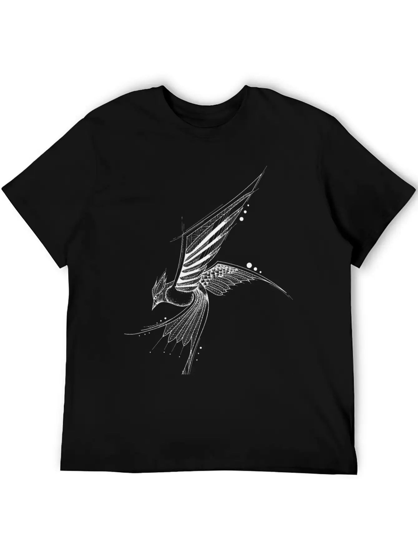 Hand Drawn Bird Unisex Casual T-Shirt – Clean Design For Daily Comfort
