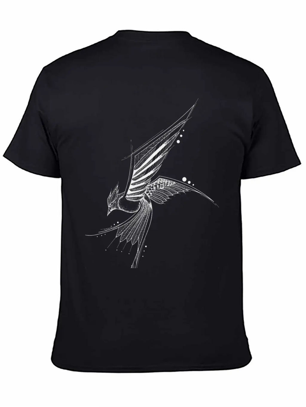 Hand Drawn Bird Unisex Casual T-Shirt – Clean Design For Daily Comfort