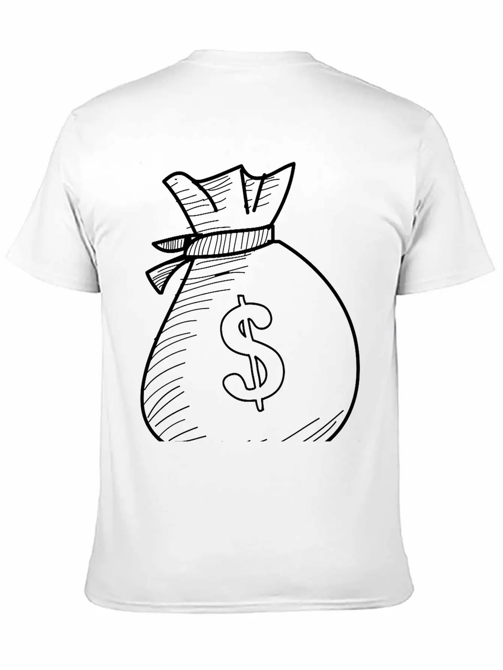 Hand Drawn Dollar Bag Vector Casual Graphic T-Shirt – Simple And Comfortable Daily Wear