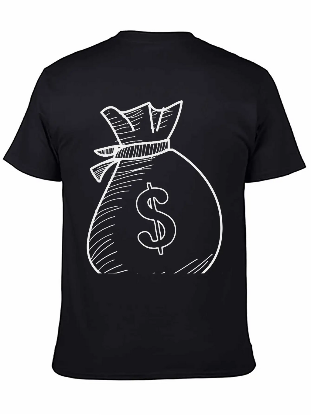 Hand Drawn Dollar Bag Vector Casual Graphic T-Shirt – Simple And Comfortable Daily Wear