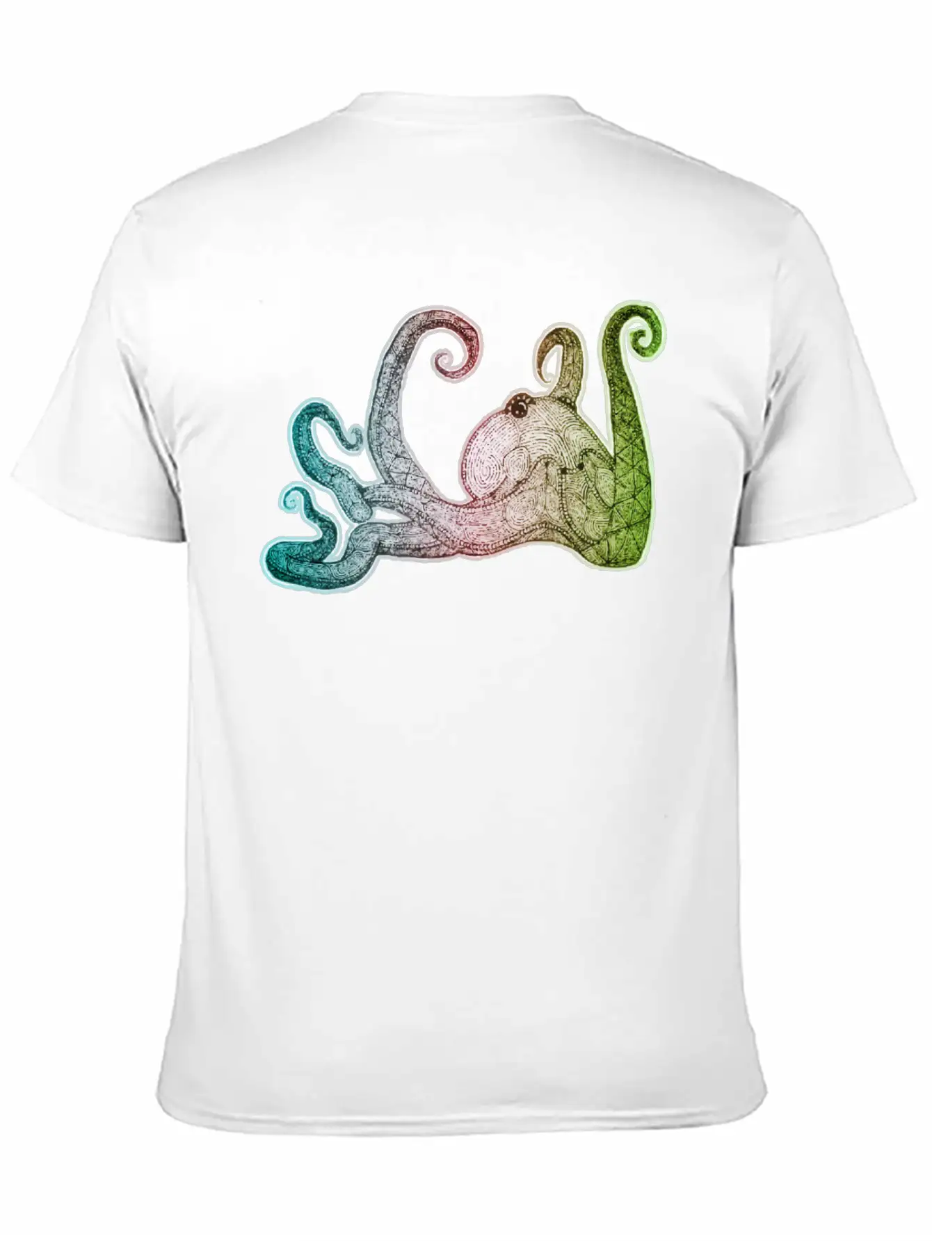 Hand Drawn Octopus Unisex Short Sleeve Soft Cotton T-Shirt – Casual Everyday Wear