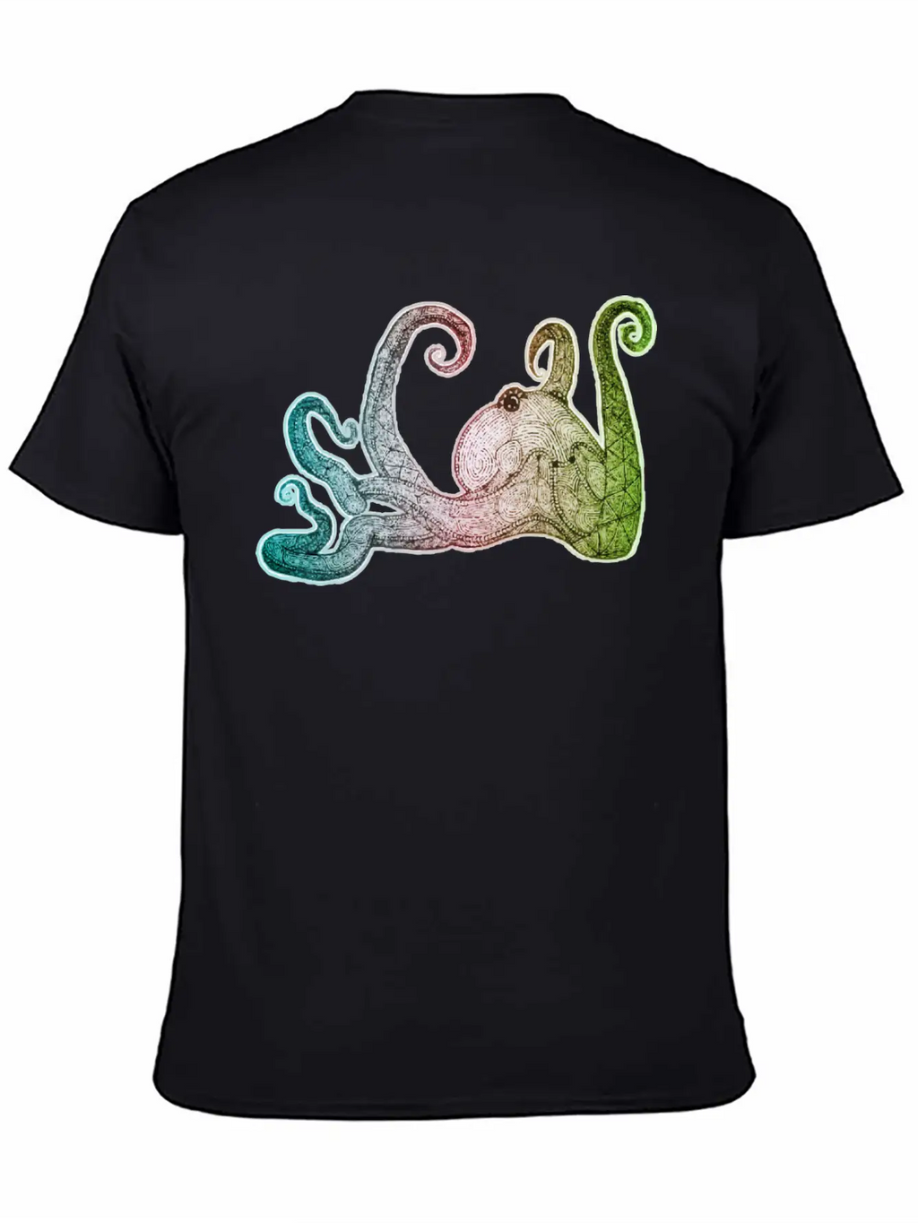 Hand Drawn Octopus Unisex Short Sleeve Soft Cotton T-Shirt – Casual Everyday Wear