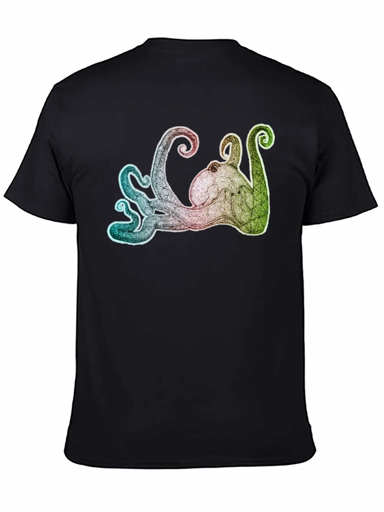 Hand Drawn Octopus Unisex Short Sleeve Soft Cotton T-Shirt – Casual Everyday Wear