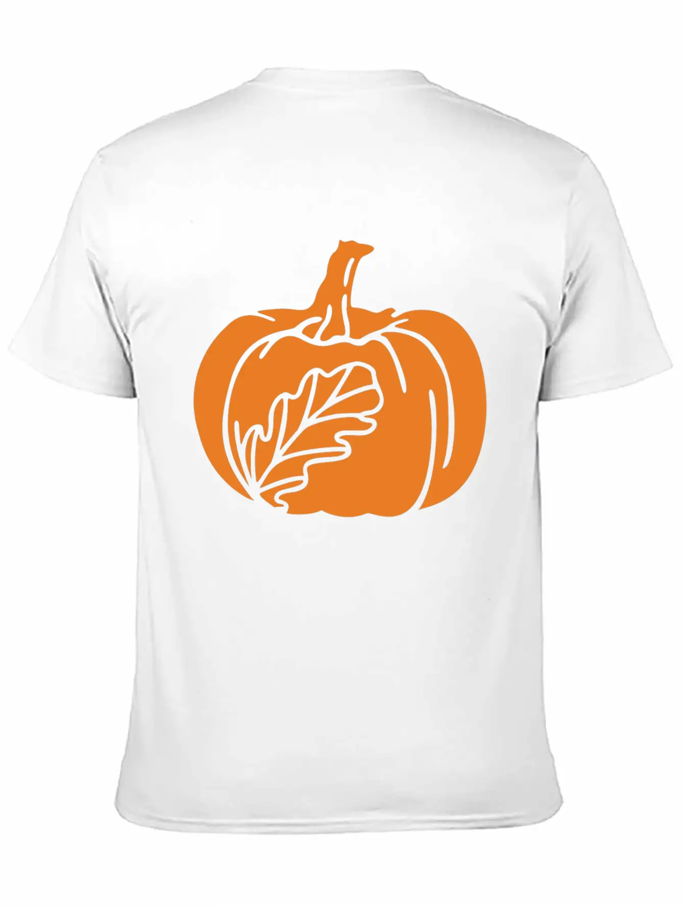 Hand Drawn Pumpkin Leaf Unisex Casual T-Shirt – Clean Design For Daily Comfort