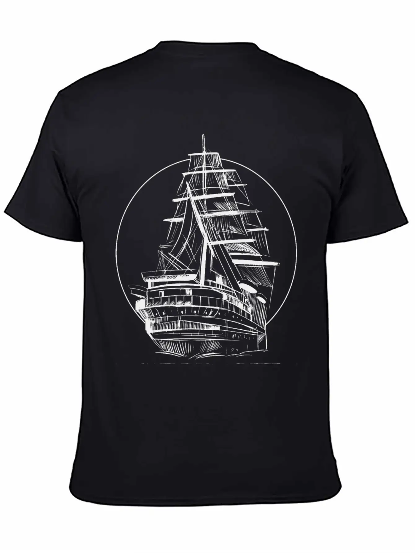Hand Drawn Sailboat Unisex Casual T-Shirt – Clean Design For Daily Comfort