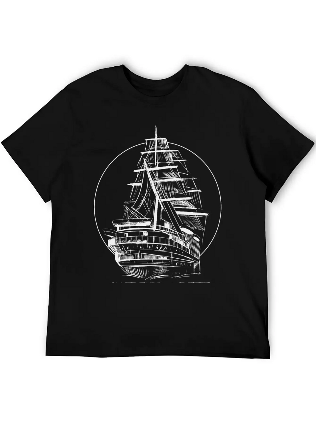 Hand Drawn Sailboat Unisex Casual T-Shirt – Clean Design For Daily Comfort