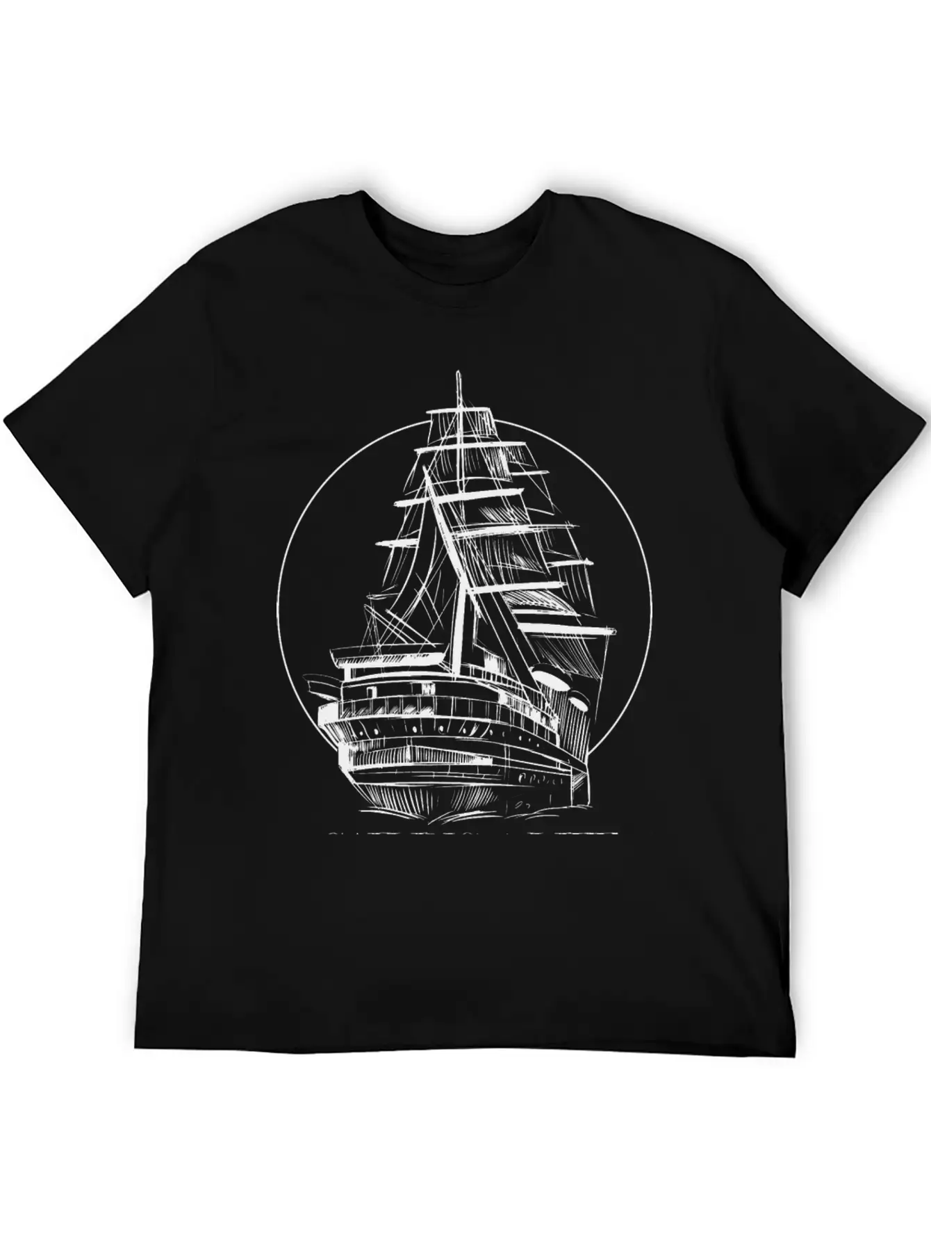Hand Drawn Sailboat Unisex Casual T-Shirt – Clean Design For Daily Comfort