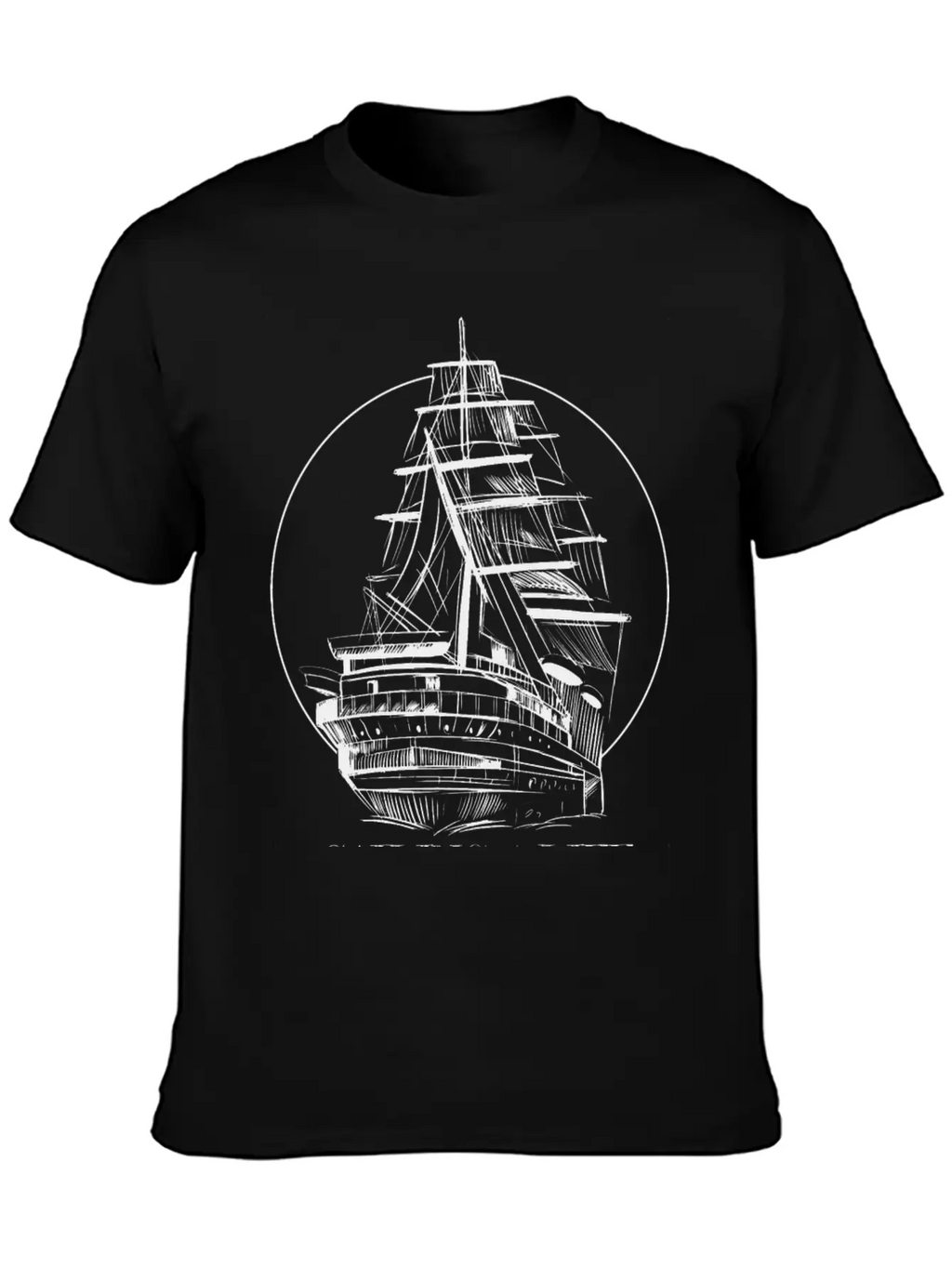 Hand Drawn Sailboat Unisex Casual T-Shirt – Clean Design For Daily Comfort