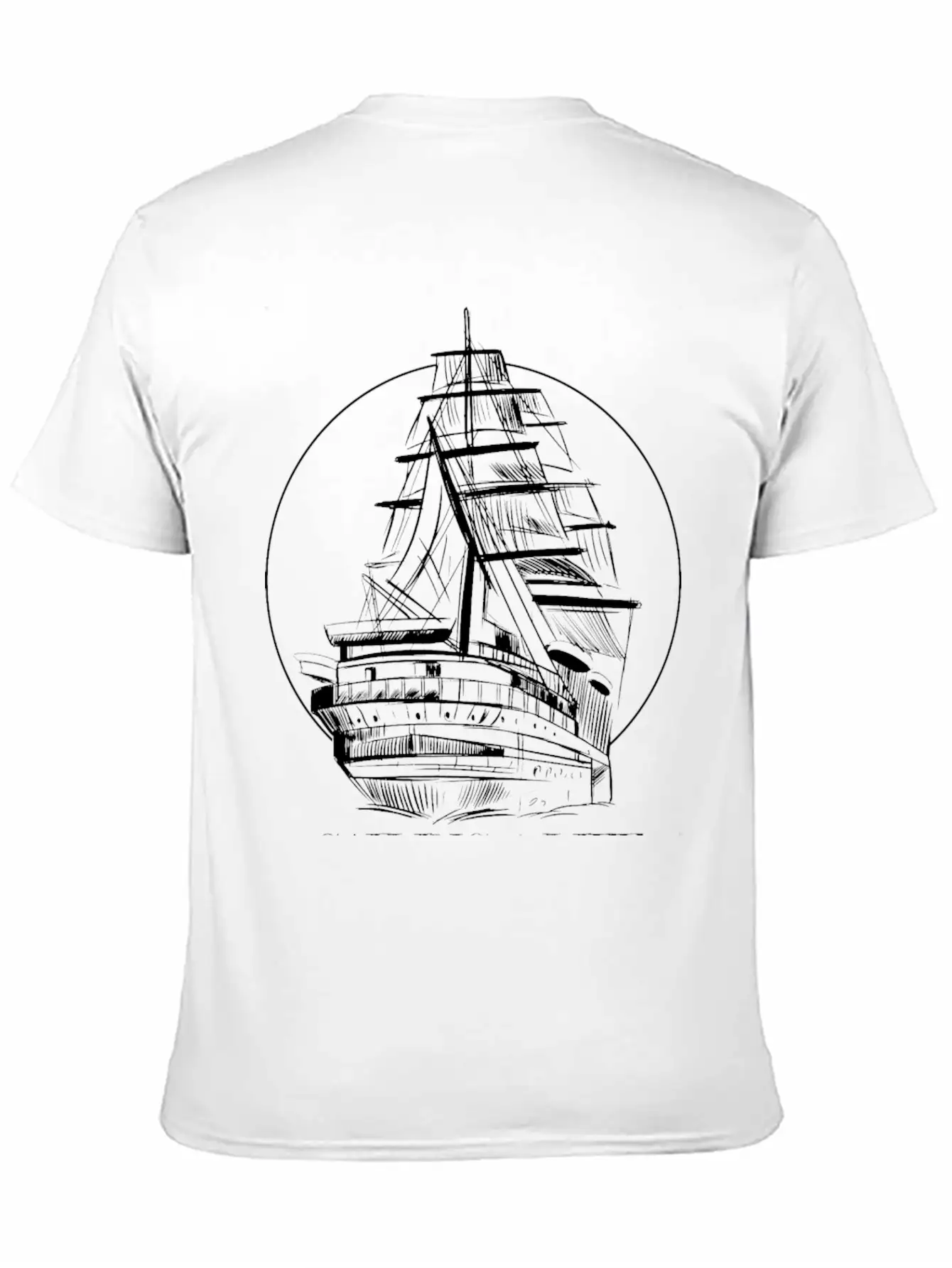 Hand Drawn Sailboat Unisex Casual T-Shirt – Clean Design For Daily Comfort