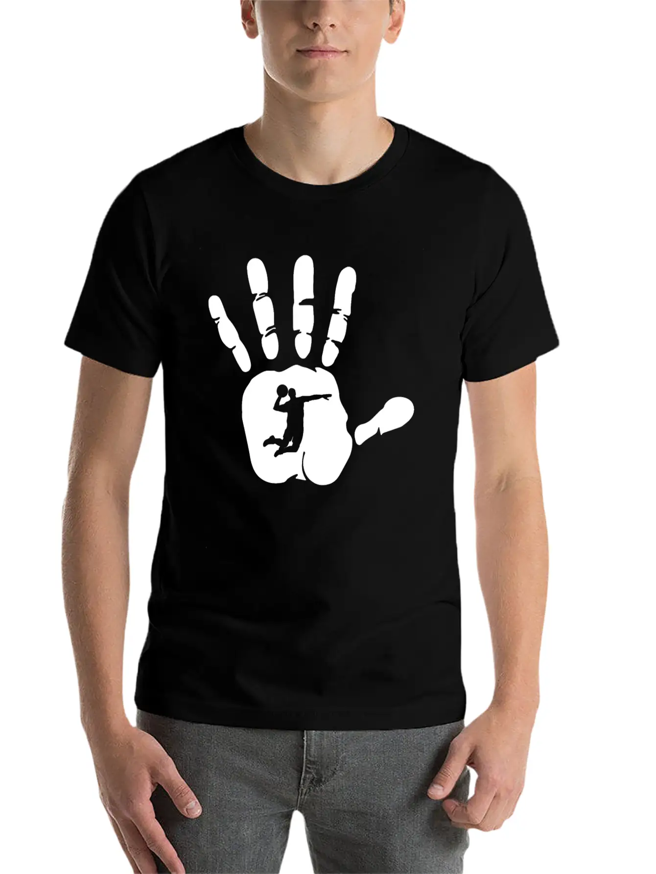 Hand Handball Player Team Match Sport Coach Gift Stylish Everyday T-Shirt – Unisex Basic Cotton Tee