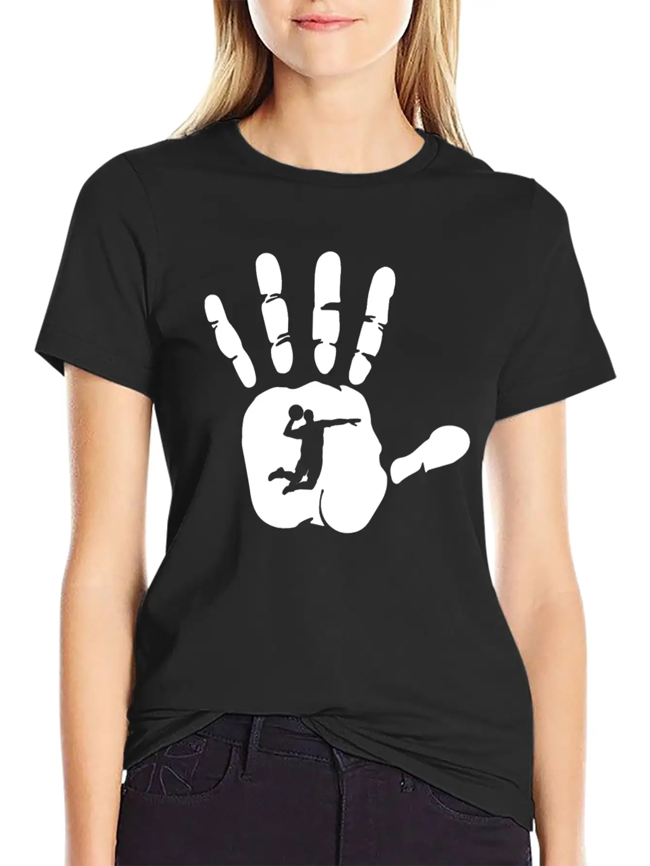 Hand Handball Player Team Match Sport Coach Gift Stylish Everyday T-Shirt – Unisex Basic Cotton Tee