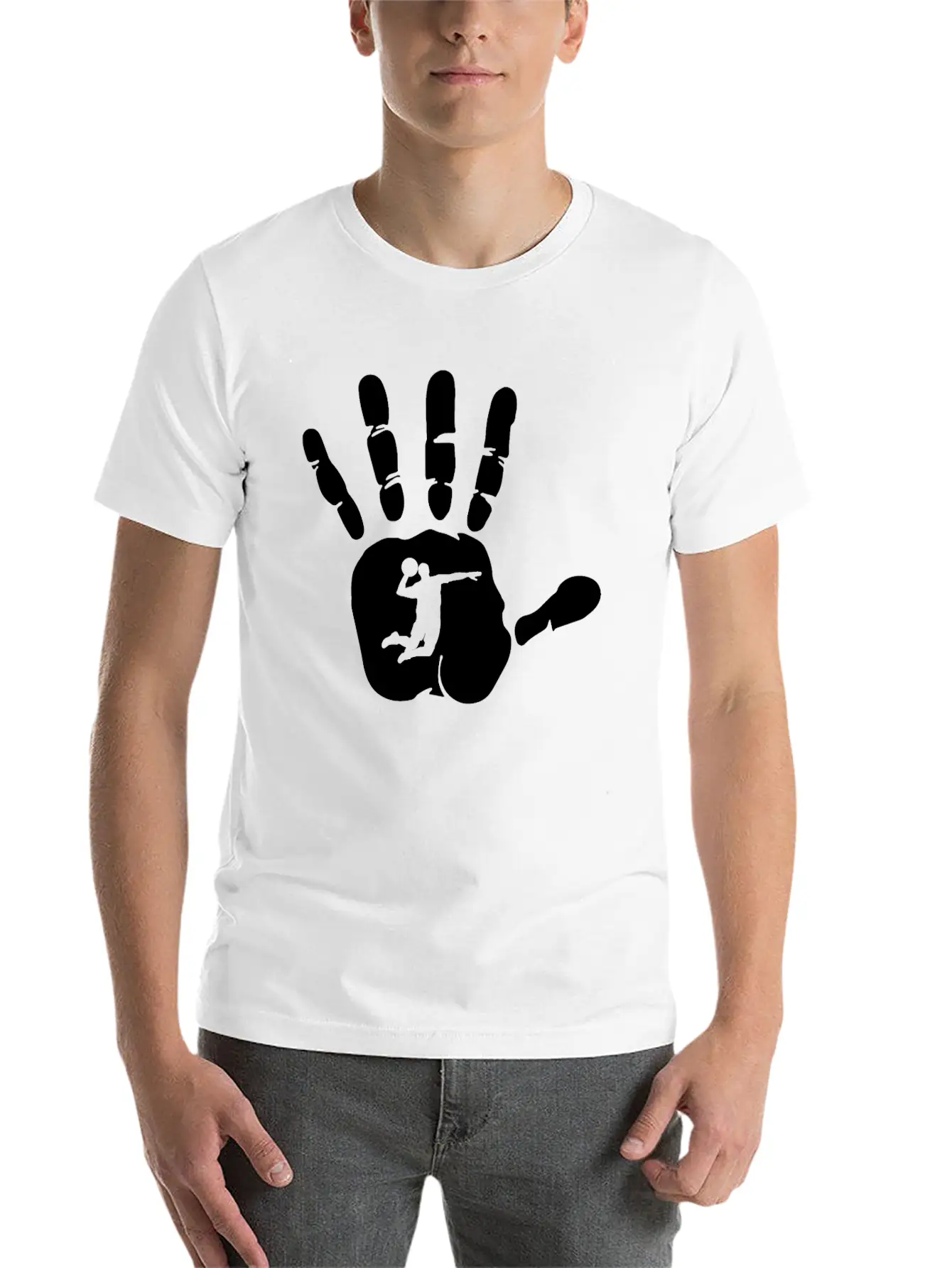 Hand Handball Player Team Match Sport Coach Gift Stylish Everyday T-Shirt – Unisex Basic Cotton Tee