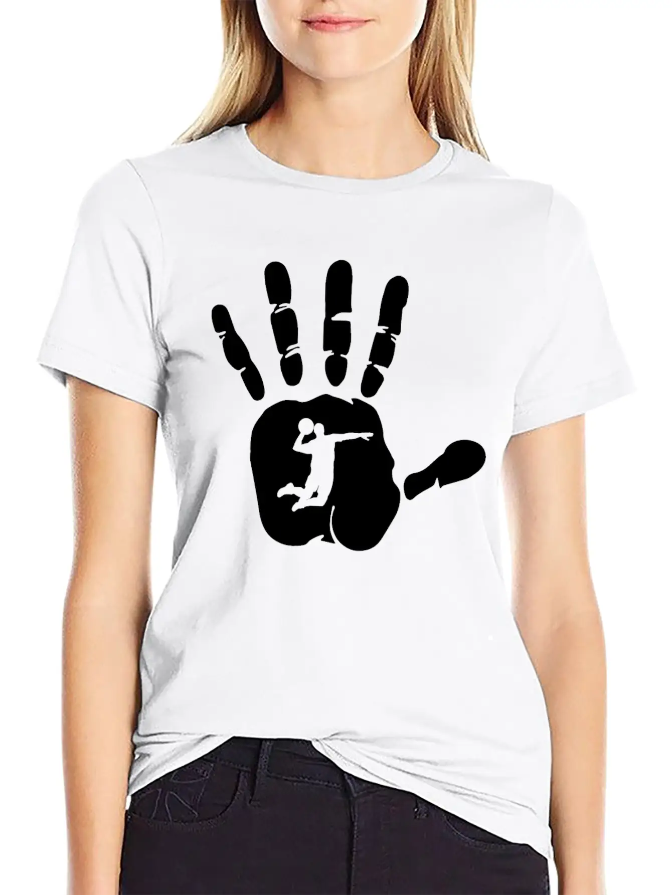 Hand Handball Player Team Match Sport Coach Gift Stylish Everyday T-Shirt – Unisex Basic Cotton Tee