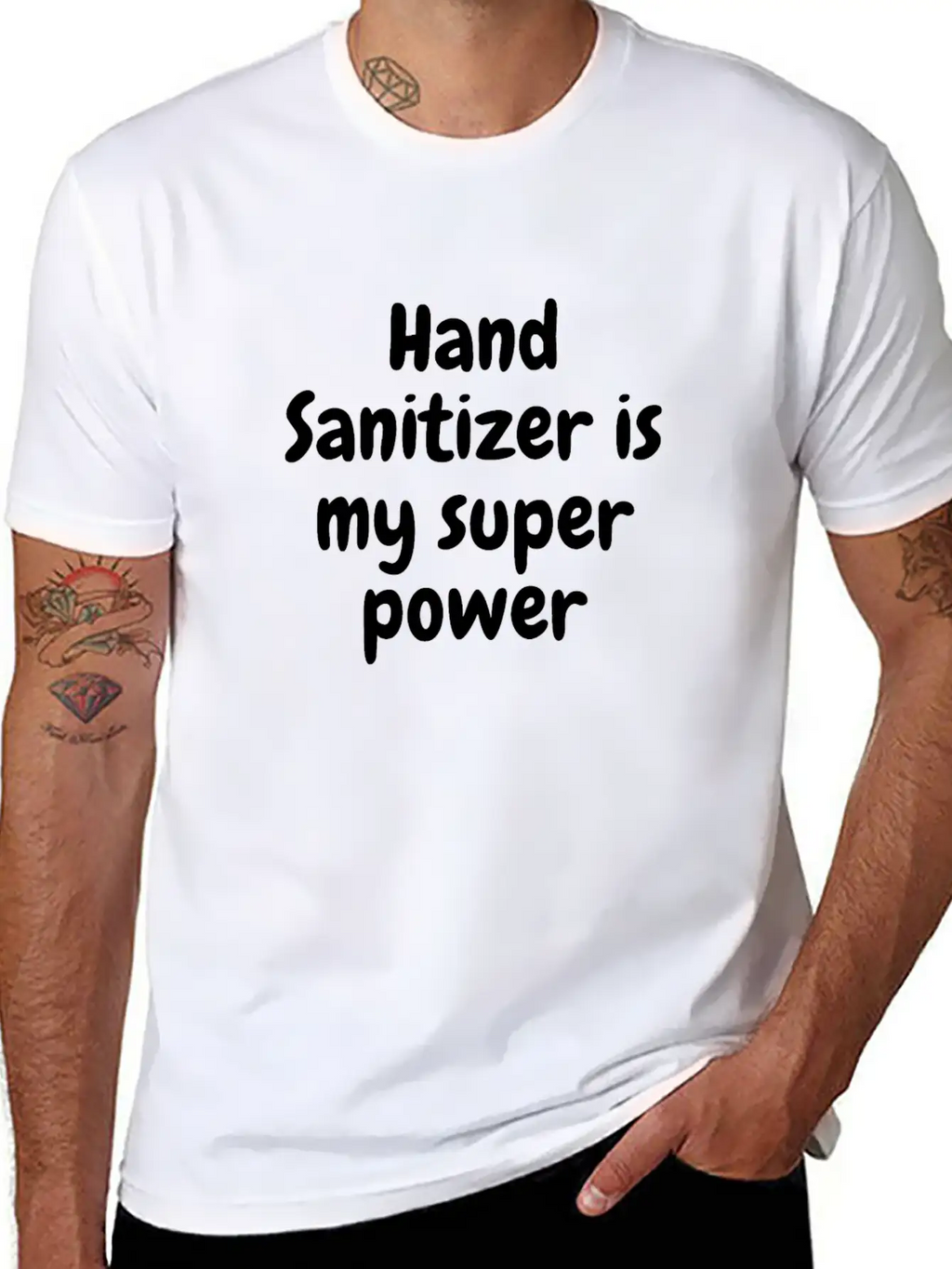 Hand Sanitizer Is My Super Power Unisex Casual T-Shirt – Clean Design For Daily Comfort