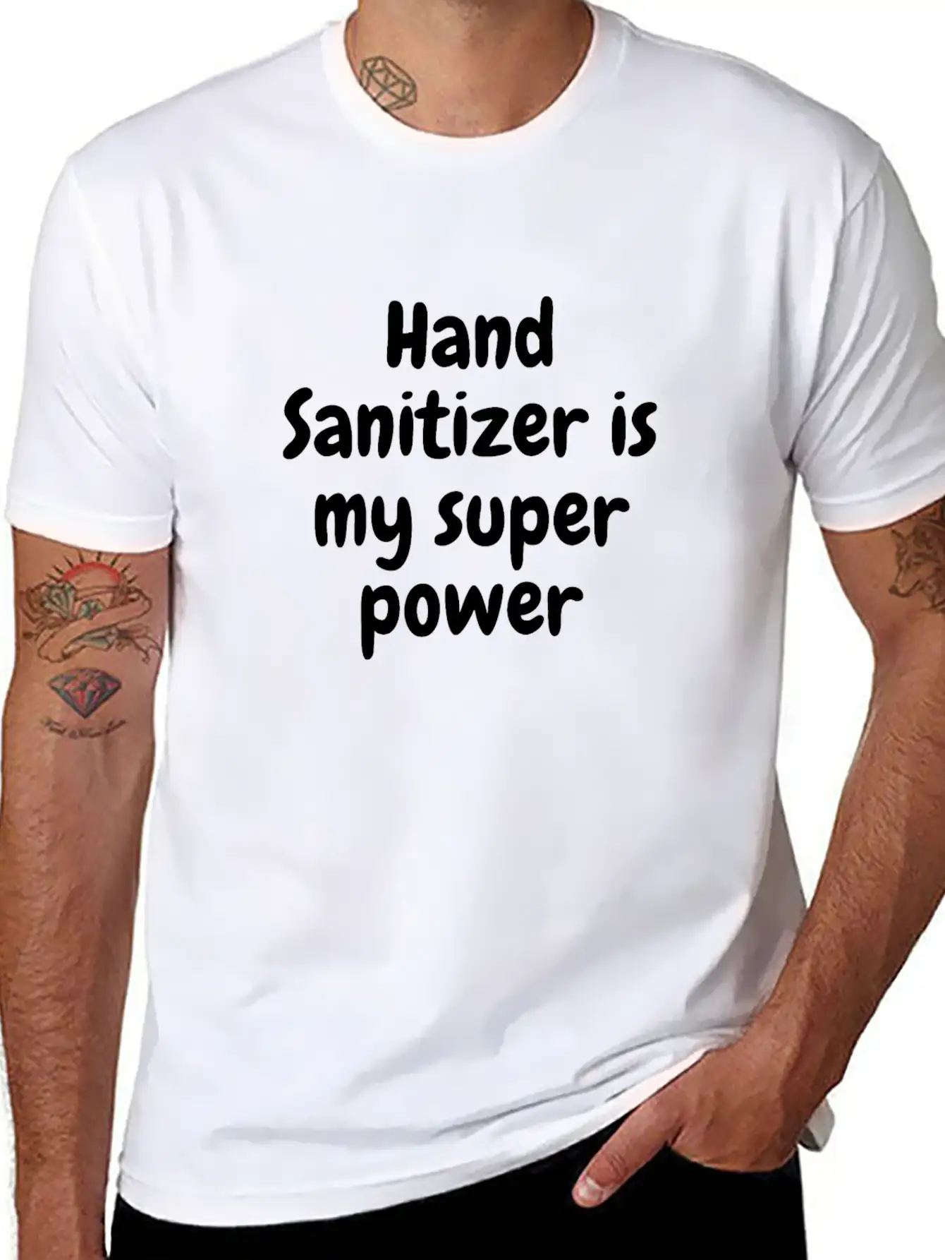 Hand Sanitizer Is My Super Power Unisex Casual T-Shirt – Clean Design For Daily Comfort