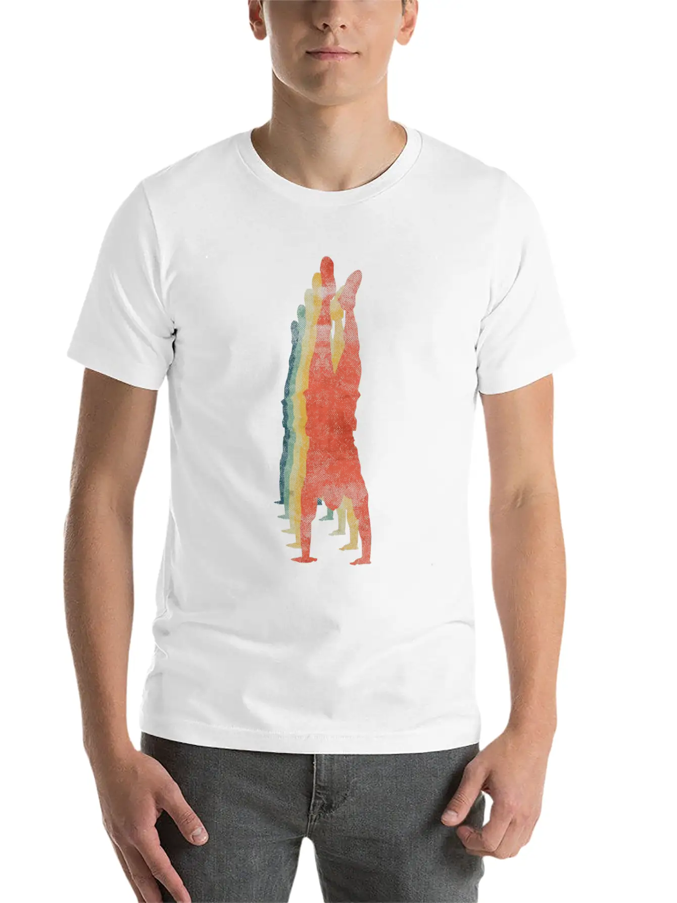 Hand Stand Cross Training Gym Trainer Retro Breathable Soft Cotton T-Shirt – Timeless Casual Look