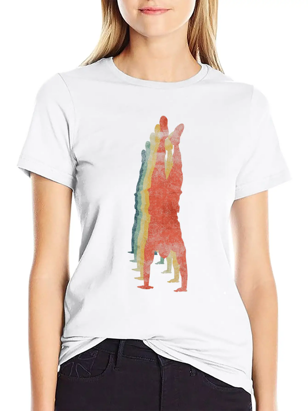Hand Stand Cross Training Gym Trainer Retro Breathable Soft Cotton T-Shirt – Timeless Casual Look