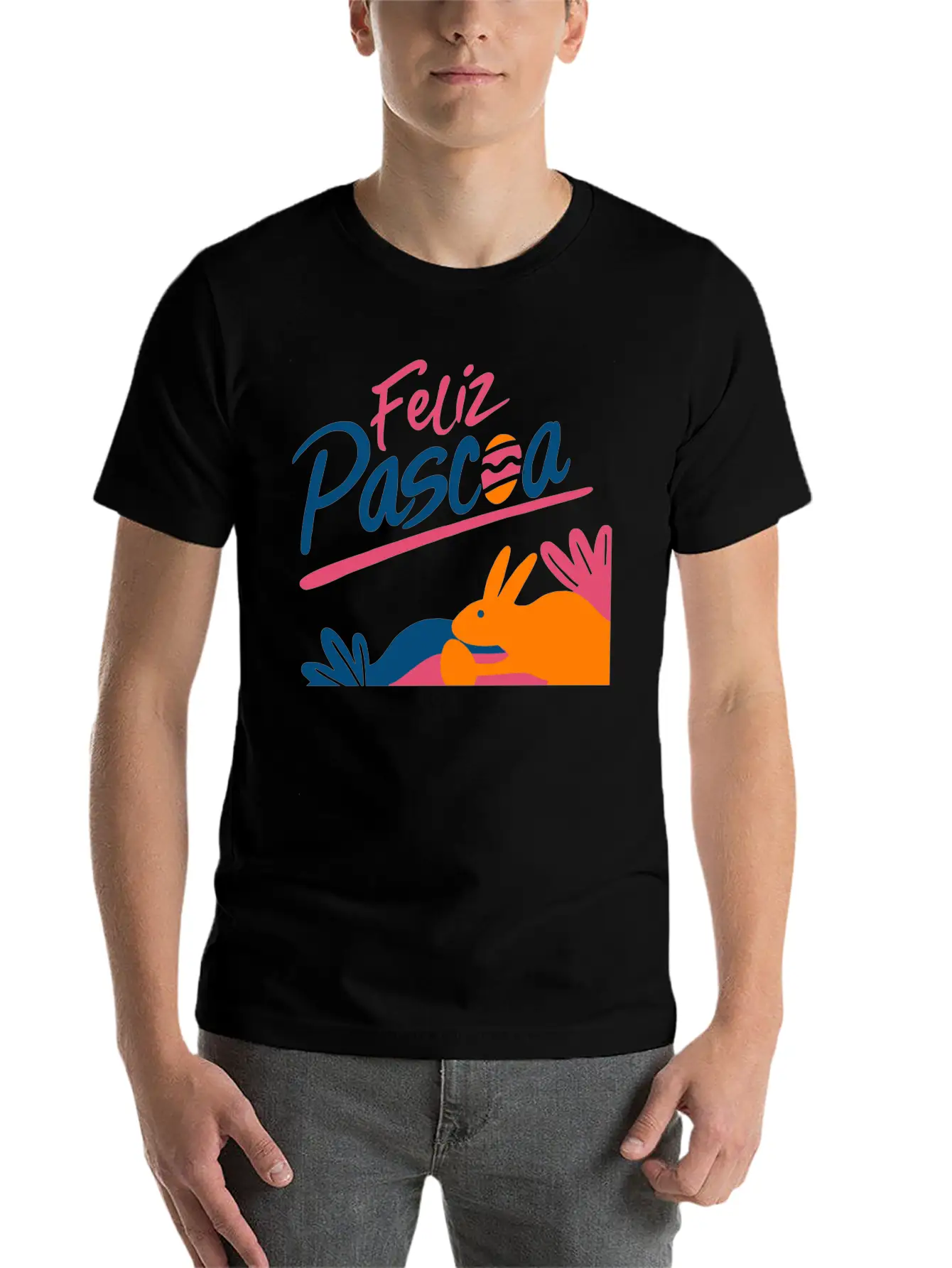 Hand Writing Feliz Unisex Casual T-Shirt – Clean Design For Daily Comfort