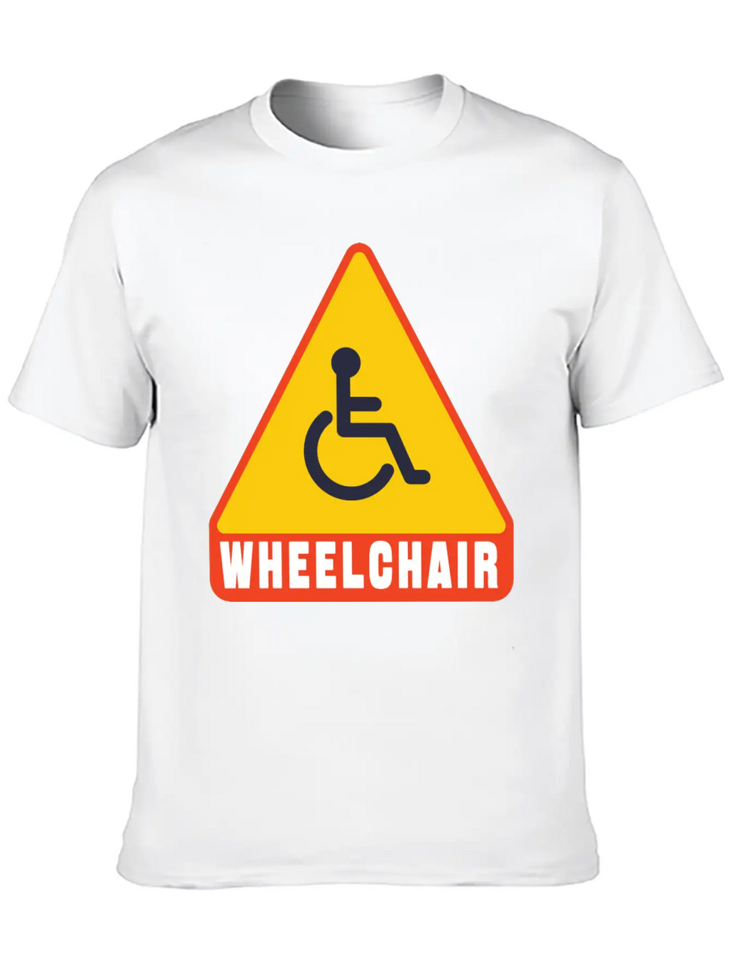 Handicap Symbol Safety Sign Casual Graphic T-Shirt – Simple And Comfortable Daily Wear