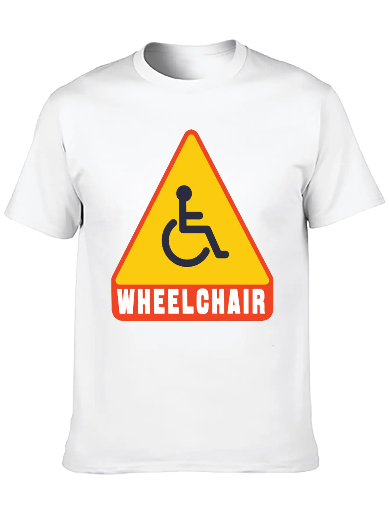 Handicap Symbol Safety Sign Casual Graphic T-Shirt – Simple And Comfortable Daily Wear