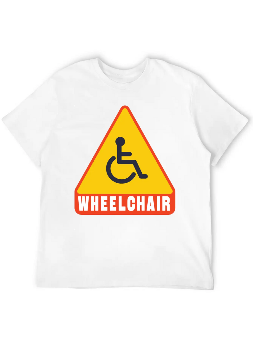 Handicap Symbol Safety Sign Casual Graphic T-Shirt – Simple And Comfortable Daily Wear
